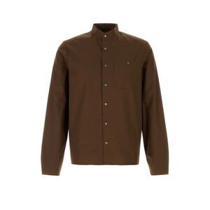Prada Men Brown Poplin Shirt